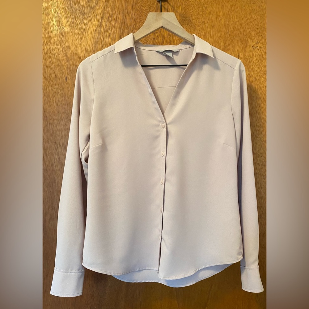 Pale pink blouse, dress up or down.